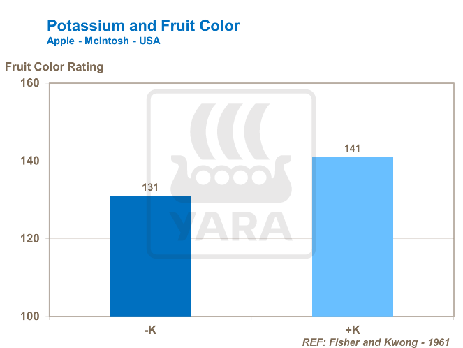 Potassium and fruit color
